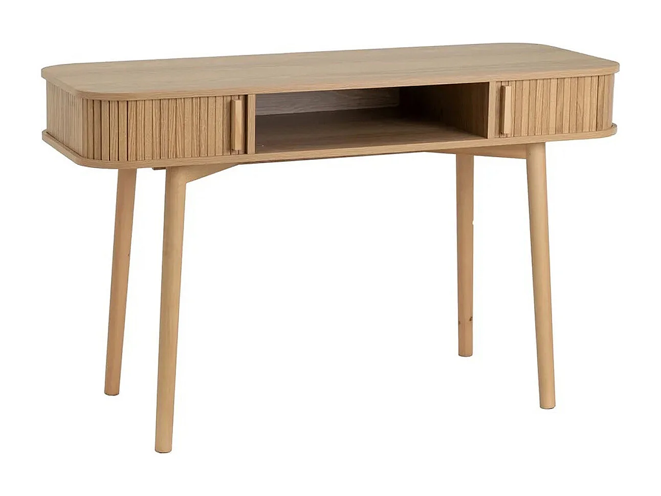 Bureau, meuble du bureau en bois coloris naturel - Longueur 120 x Profondeur 50 x Hauteur 75 cm