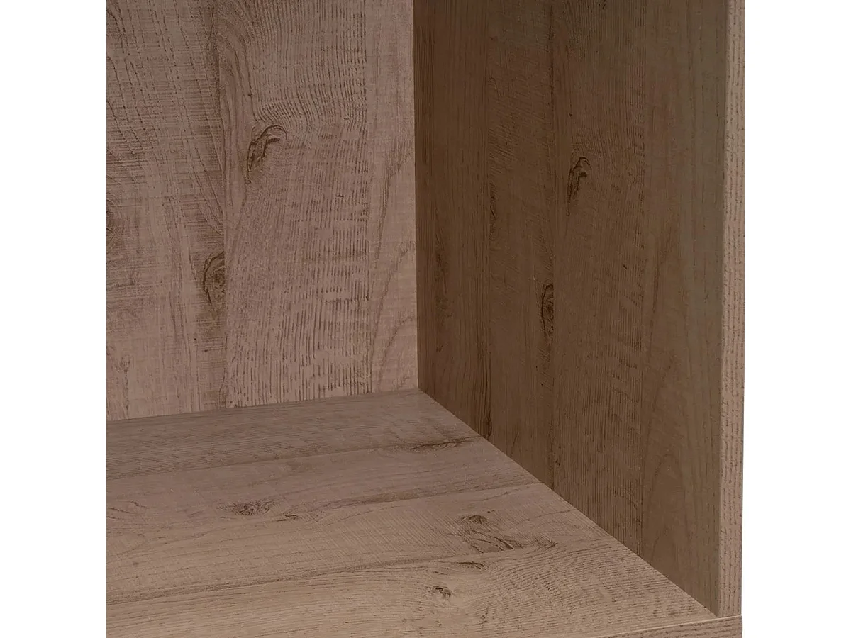 Colonne de dressing en bois avec penderie et tiroir en bois coloris bois Naturel - Longueur 60  x Profondeur 45 x Hauteur 180  cm