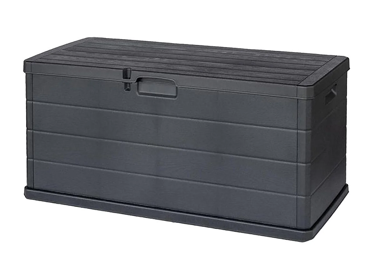 Coffre de jardin , coffre de rangement pour l'extérieur capacité 340L coloris Anthracite - Longueur 118 x Profondeur 59 x Hauteur 57 cm