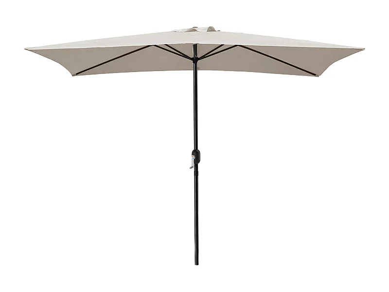 Parasol droit rectangulaire coloris Beige 180gr Protection UV50+ - Longueur 300 x Largeur 200 x Hauteur 245 cm