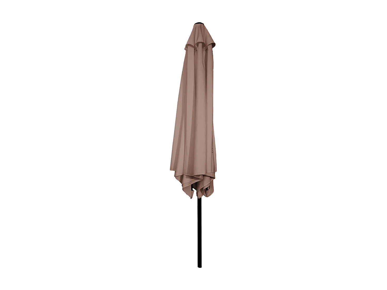 Parasol droit rond coloris Taupe 180 gr Protection  UV50+ Diamètre 300 x Hauteur 245 cm