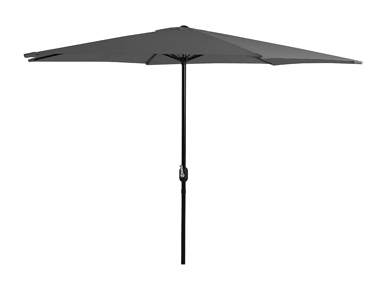 Parasol droit rond coloris anthracite 180 gr Protection  UV50+ Diamètre 300 x Hauteur 245 cm
