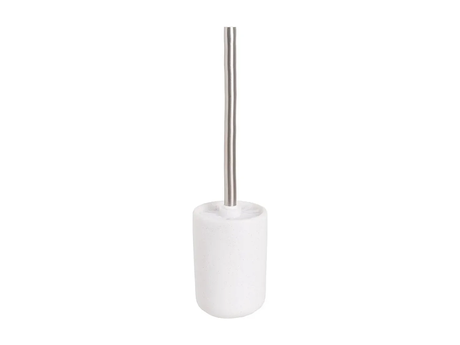 Brosse WC avec Porte-brosse de toilette en céramique coloris blanc - diamètre 12 x Hauteur 34 cm