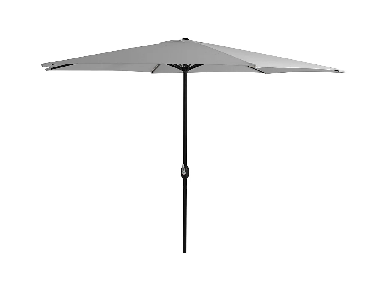 Parasol droit rond coloris GRIS 180 gr Protection  UV50+ Diamètre 300 x Hauteur 245 cm