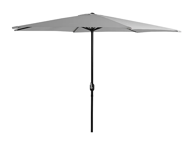 Parasol droit rond coloris GRIS 180 gr Protection  UV50+ Diamètre 300 x Hauteur 245 cm