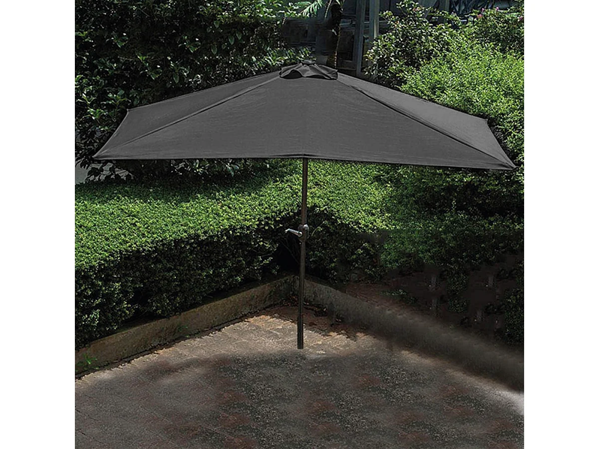 Parasol droit rectangulaire coloris Anthracite 180gr Protection UV50+ - Longueur 300 x Largeur 200 x Hauteur 245 cm
