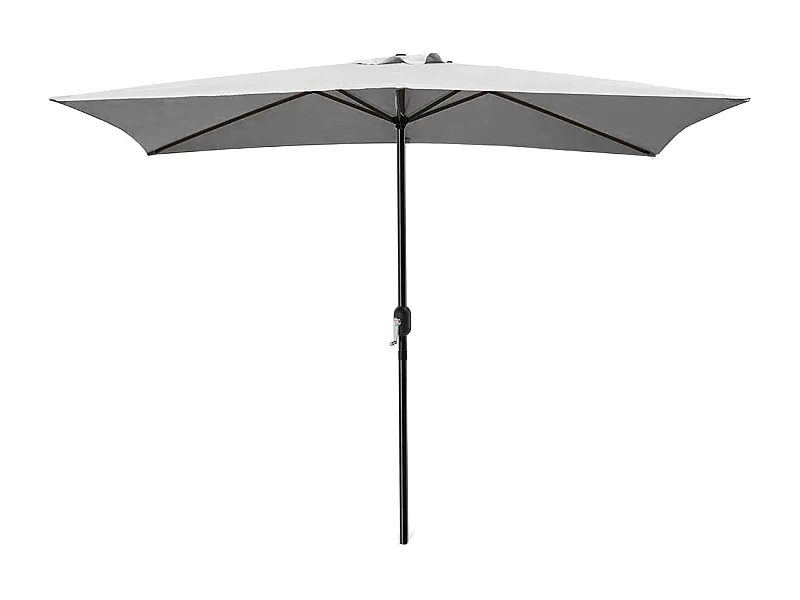 Parasol droit rectangulaire GRIS 180gr Protection UV50+ - Longueur 300 x Largeur 200 x Hauteur 245 cm