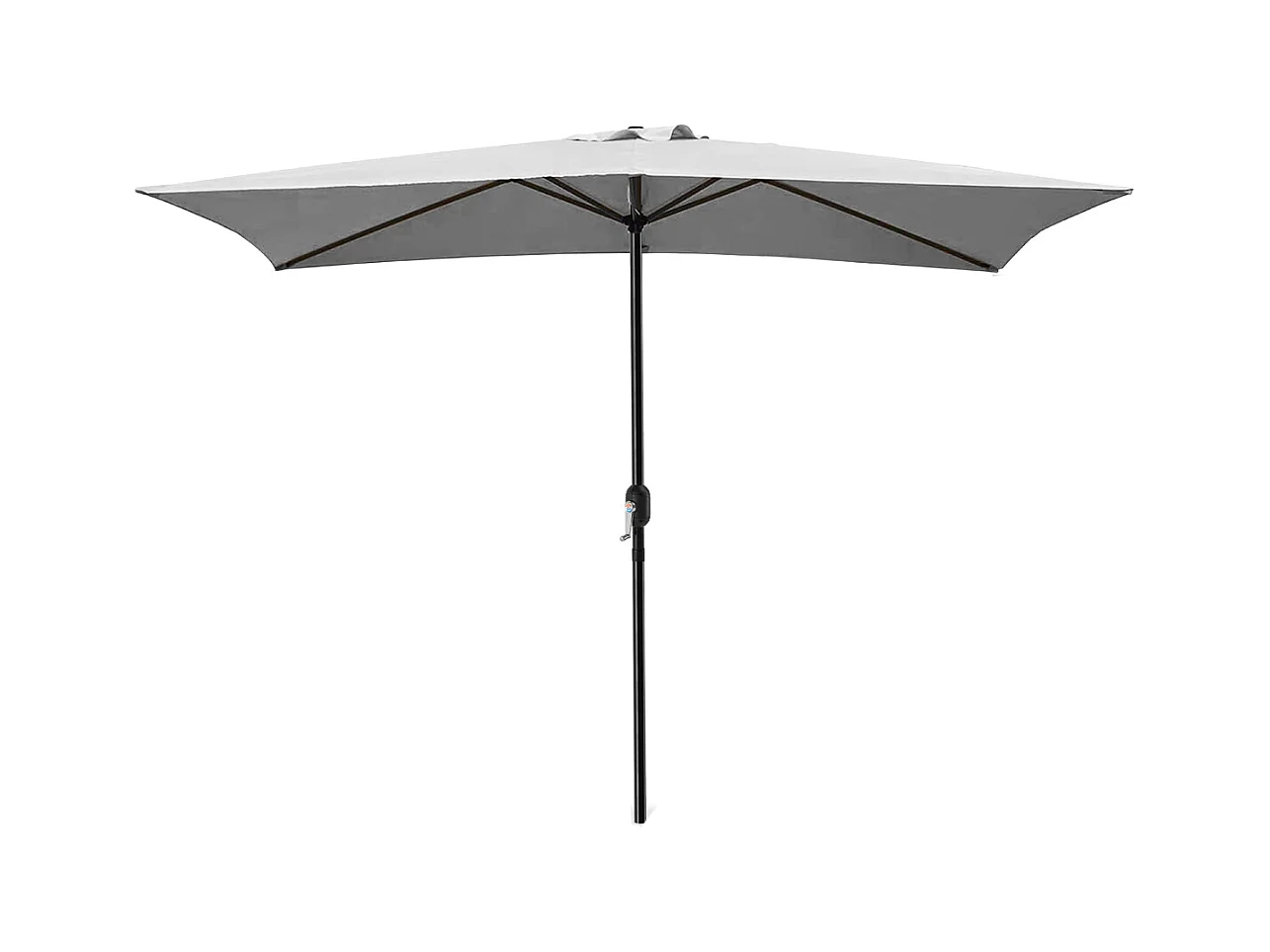 Parasol droit rectangulaire GRIS 180gr Protection UV50+ - Longueur 300 x Largeur 200 x Hauteur 245 cm