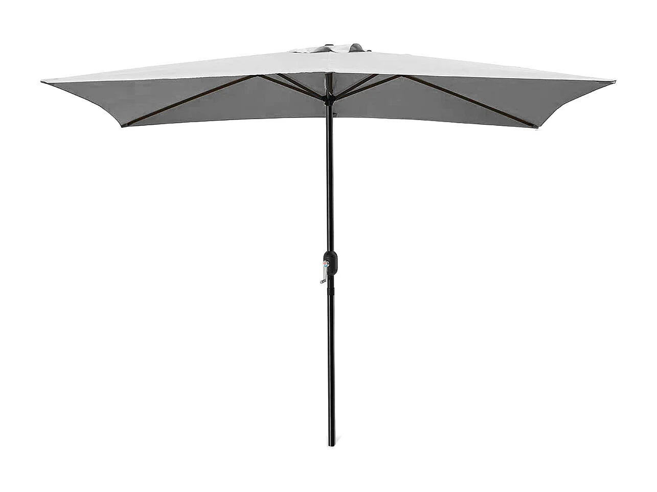 Parasol droit rectangulaire GRIS 180gr Protection UV50+ - Longueur 300 x Largeur 200 x Hauteur 245 cm