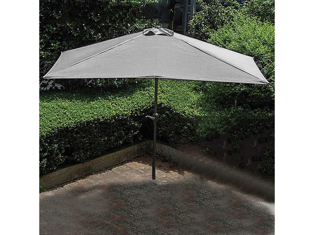 Parasol droit rectangulaire GRIS 180gr Protection UV50+ - Longueur 300 x Largeur 200 x Hauteur 245 cm