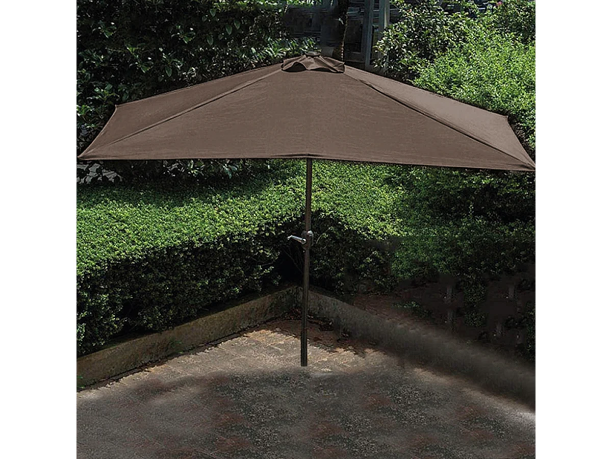 Parasol droit rectangulaire coloris Taupe 180gr Protection UV50+ - Longueur 300 x Largeur 200 x Hauteur 245 cm