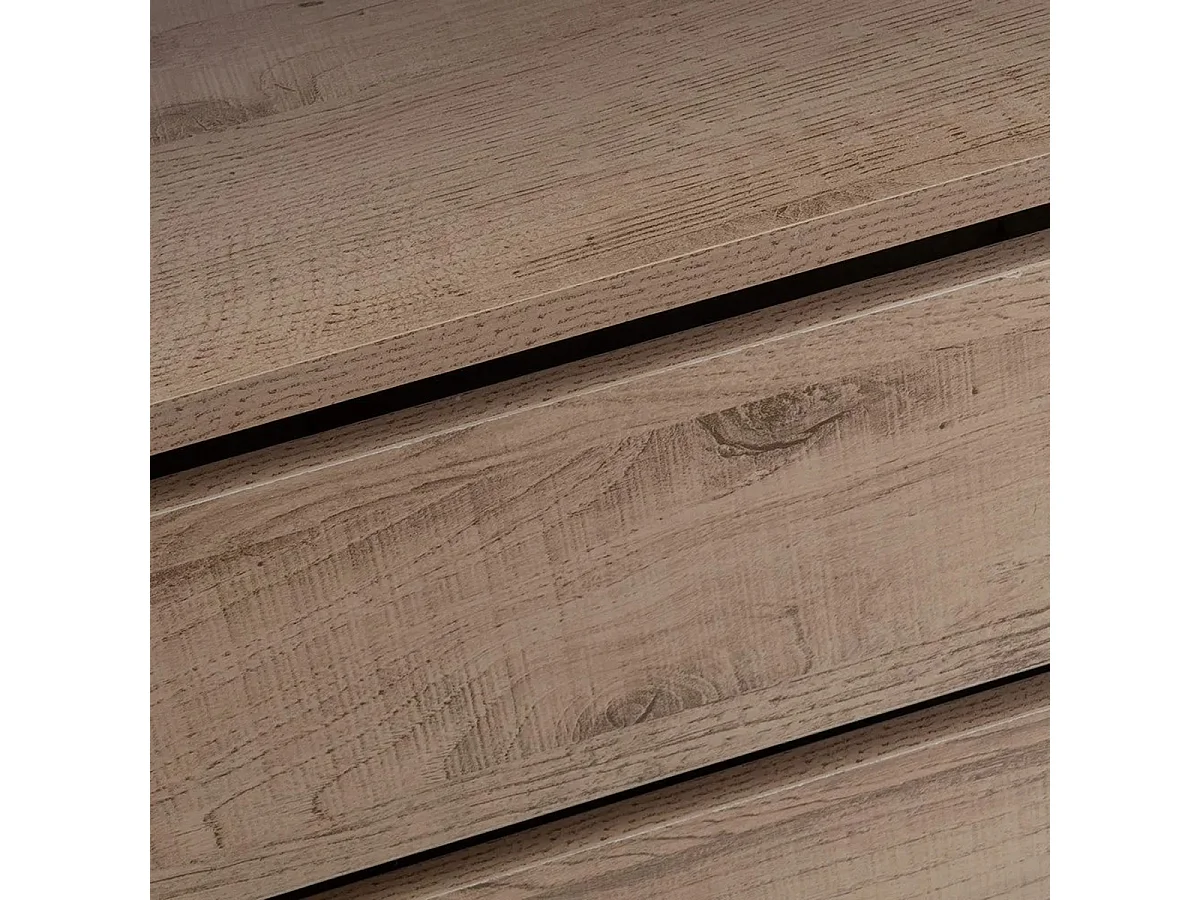 Colonne de dressing de 5 tiroirs, meuble de rangement coloris chêne Naturel - Longueur 60 x Profondeur 45 x Hauteur 180  cm