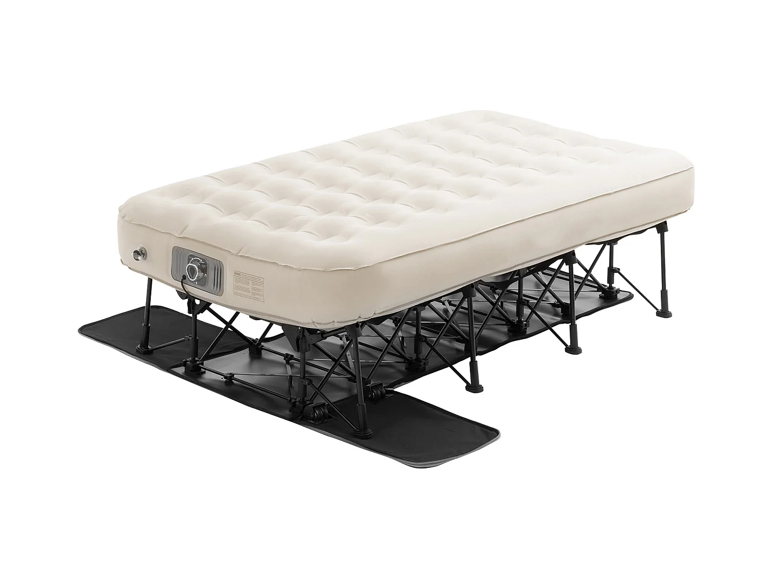 Colchão Insuflável SucceBuy para 1 Pessoa com Estrutura e Bomba, Cama de Campismo Insuflável de 136 kg