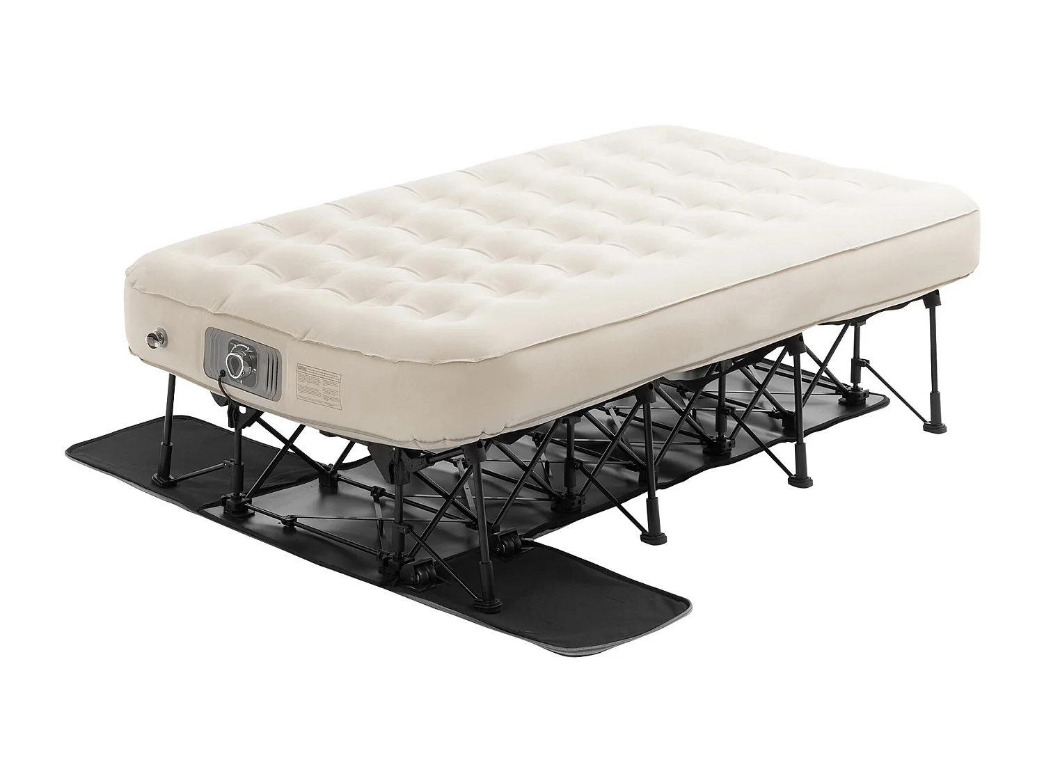 Matelas Gonflable SucceBuy pour 1 Personne avec Cadre et Pompe, Lit de Camping Gonflable de 136 kg