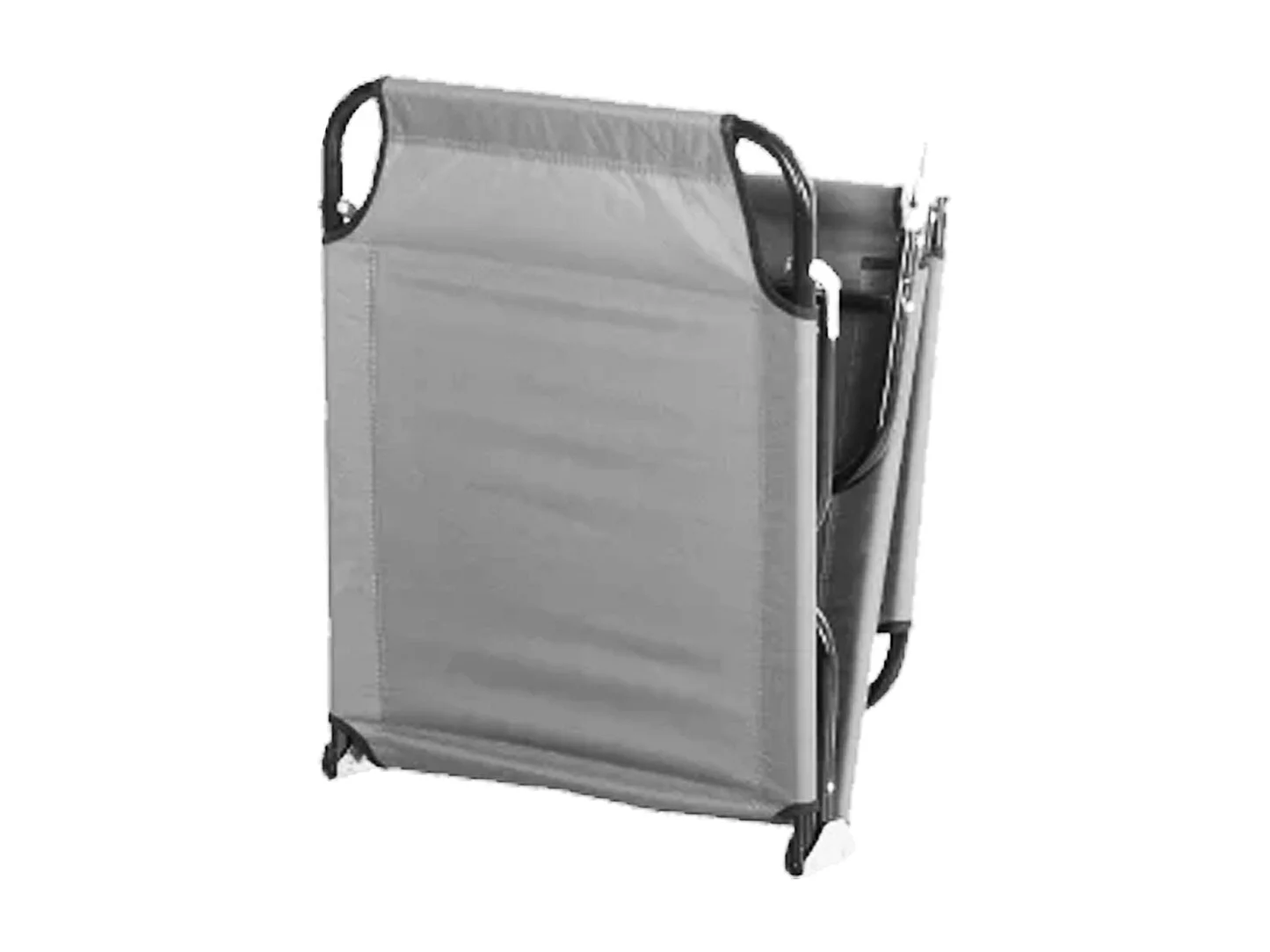 Transat Chaise longue pliante réglable coloris Gris Clair- Longueur 185 x Profondeur 53 x Hauteur 24/82,5 cm