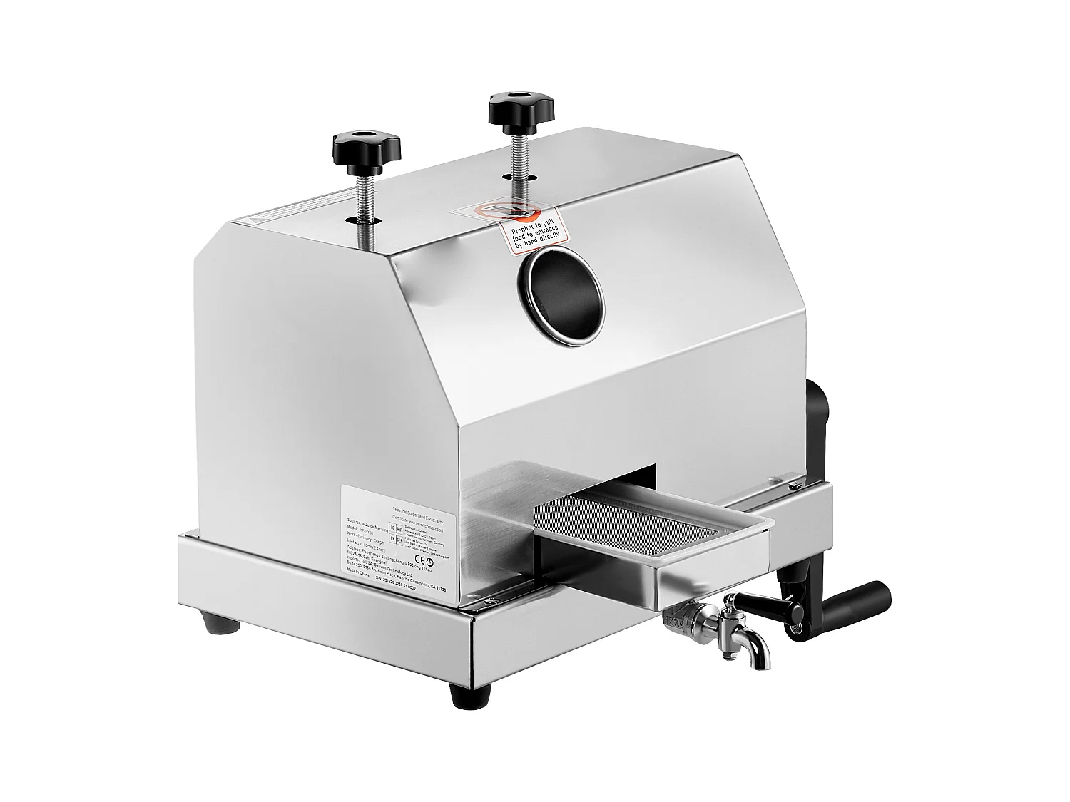 Extracteur de Jus de Canne à Sucre SucceBuy, Capacité de 50kg/h, 3 Rouleaux, Extracteur de Jus Manuel