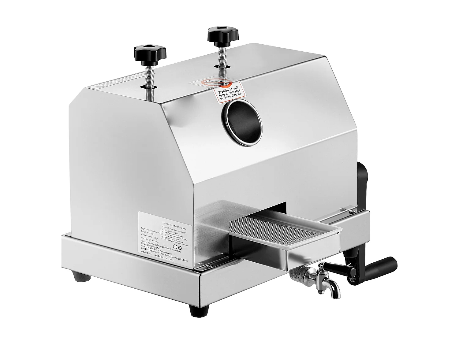 Extracteur de Jus de Canne à Sucre SucceBuy, Capacité de 50kg/h, 3 Rouleaux, Extracteur de Jus Manuel