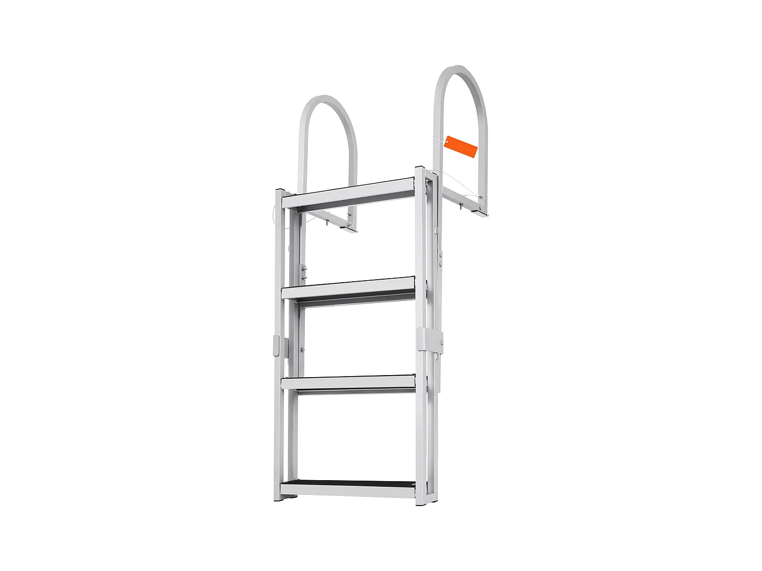 Échelle de Quai en Aluminium SucceBuy, Hauteur Réglable de 140 à 170 cm, 4 Marches pour Bateaux