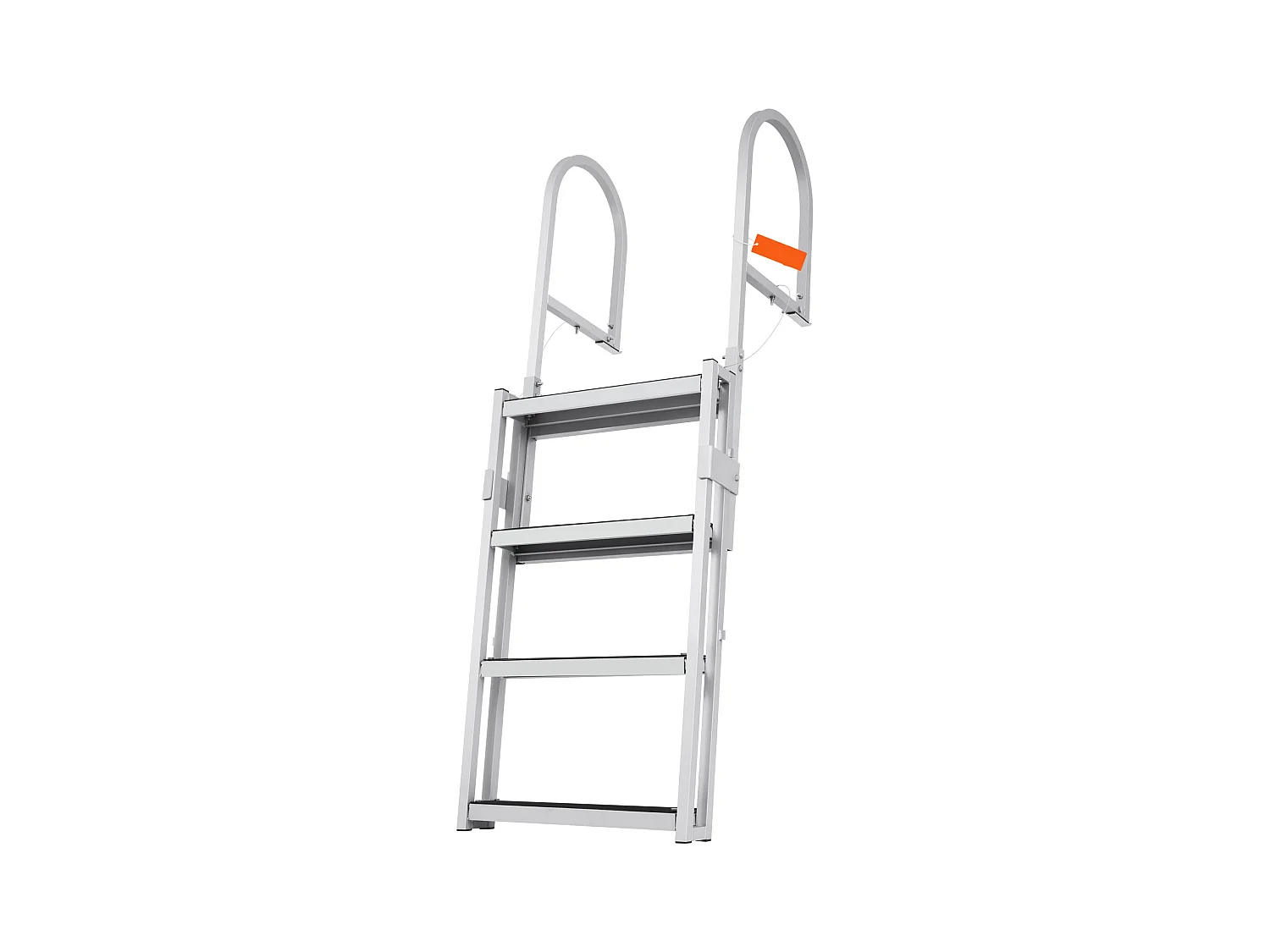 Échelle de Quai en Aluminium SucceBuy, Hauteur Réglable de 140 à 170 cm, 4 Marches pour Bateaux