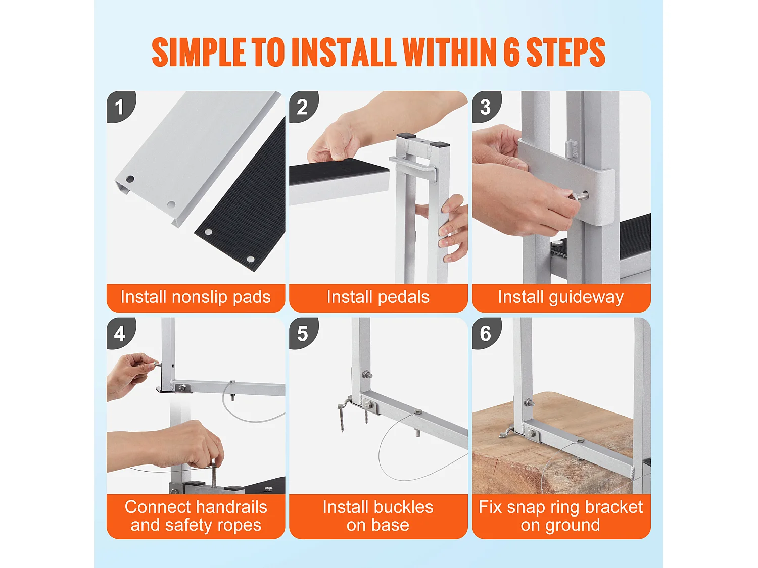 Échelle de Quai en Aluminium SucceBuy, Hauteur Réglable de 140 à 170 cm, 4 Marches pour Bateaux