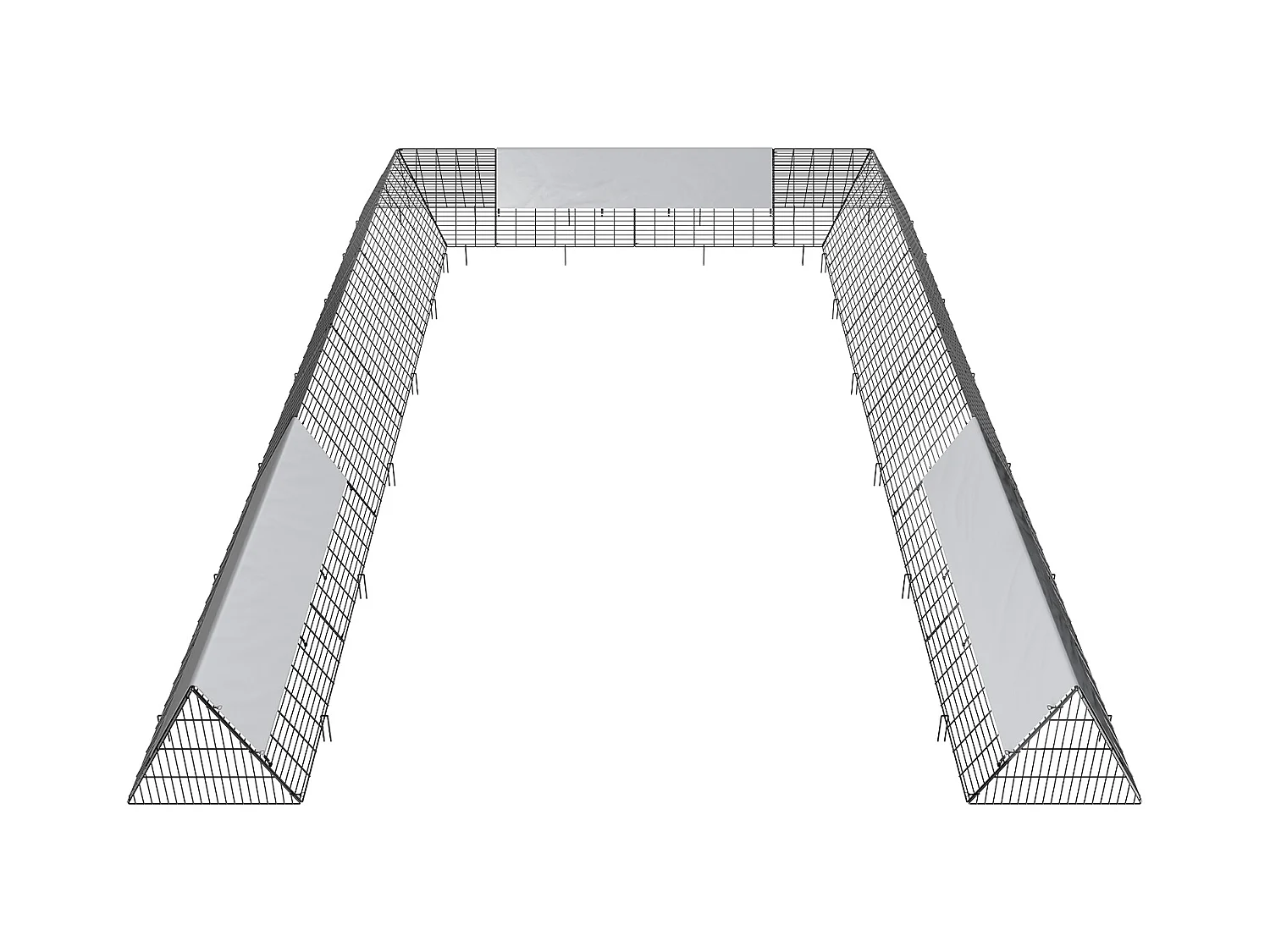 Enclos du Poulailler, SucceBuy Tunnels pour Poulets 600 × 400 × 61.5 cm, Tunnel pour Poulets d'Extérieur Portable