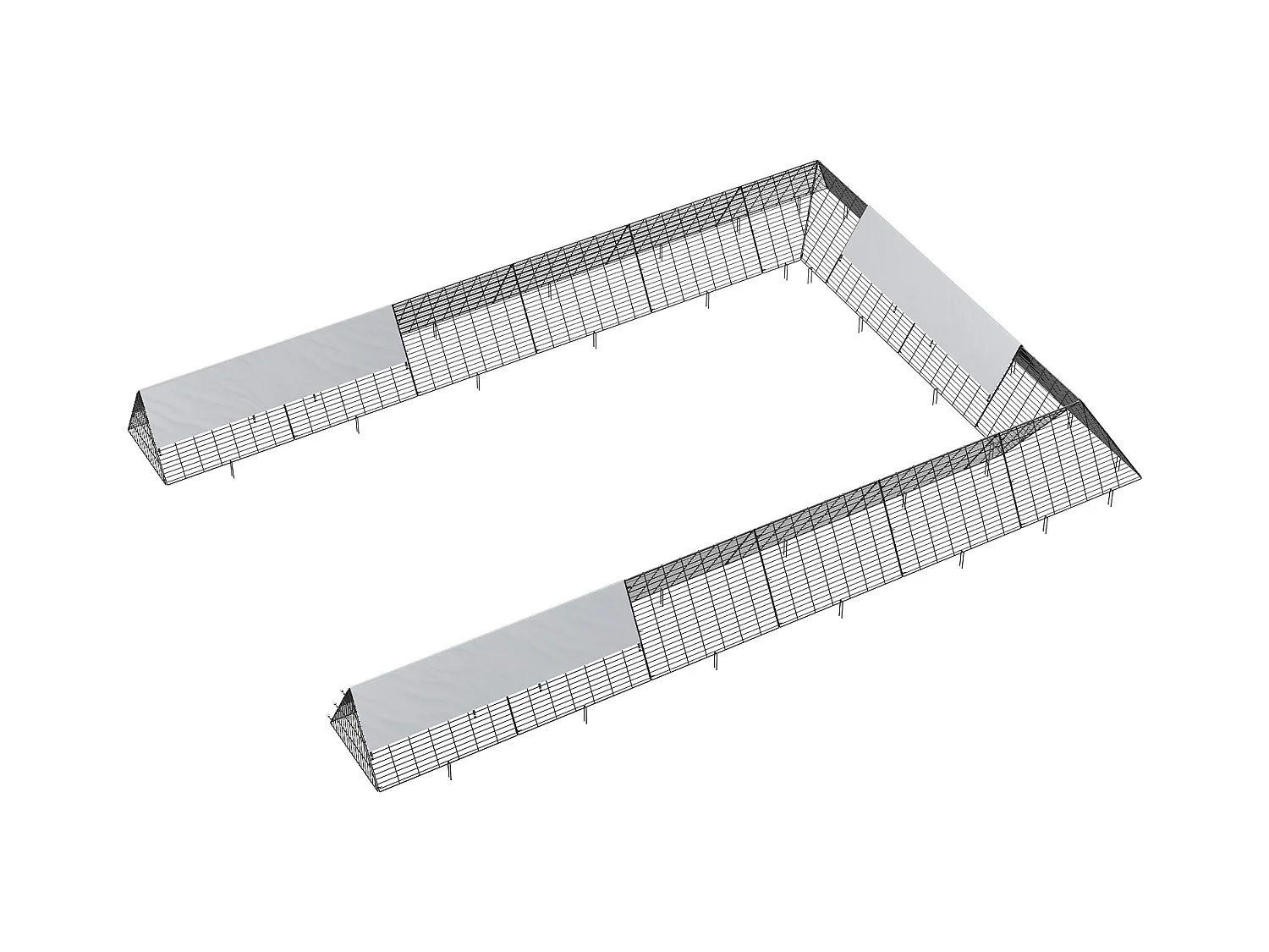 Enclos du Poulailler, SucceBuy Tunnels pour Poulets 600 × 400 × 61.5 cm, Tunnel pour Poulets d'Extérieur Portable