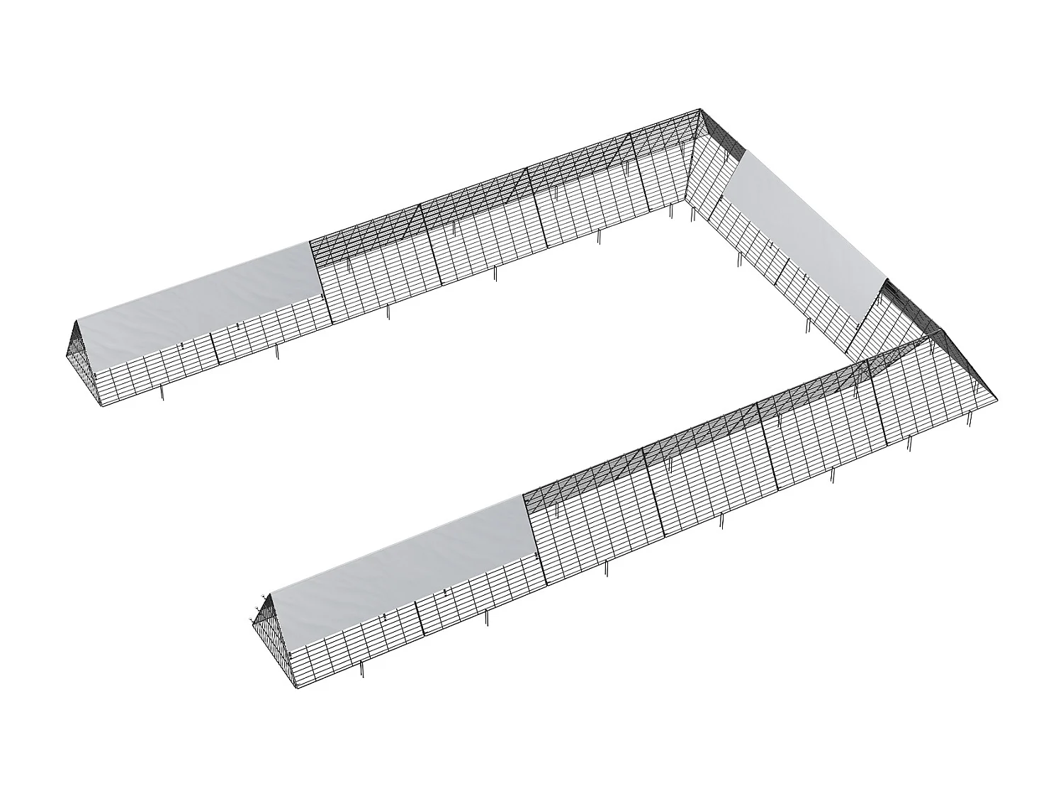 Enclos du Poulailler, SucceBuy Tunnels pour Poulets 600 × 400 × 61.5 cm, Tunnel pour Poulets d'Extérieur Portable