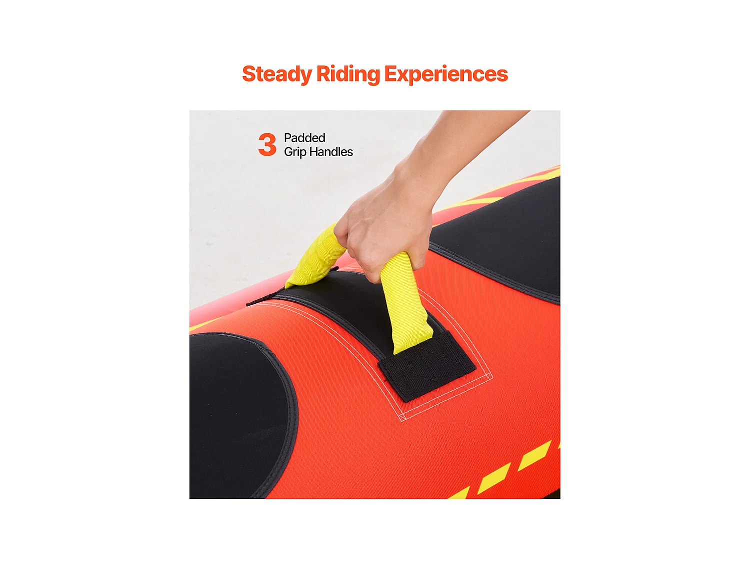 Bouée Tractée Gonflable SucceBuy, Tube de Sport Nautique Gonflable pour 1 à 3 Passagers, Capacité de 231 kg