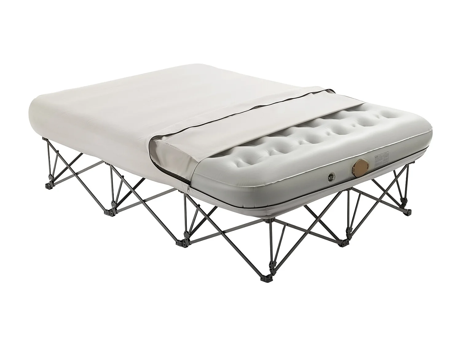 Matelas Gonflable SucceBuy pour 2 Personne avec Cadre et Pompe, Lit de Camping Gonflable de 272 kg