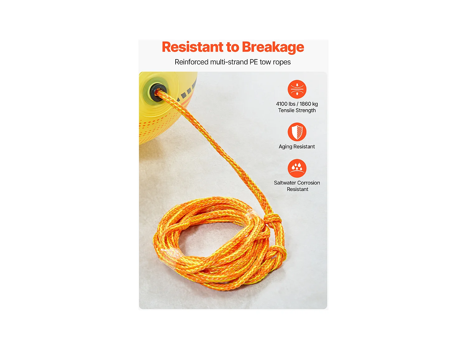 Bouée Tractée de Balle d'Appoint SucceBuy, pour Bateau Gonflable Remorquable en PVC, pour la Navigation de Plaisance