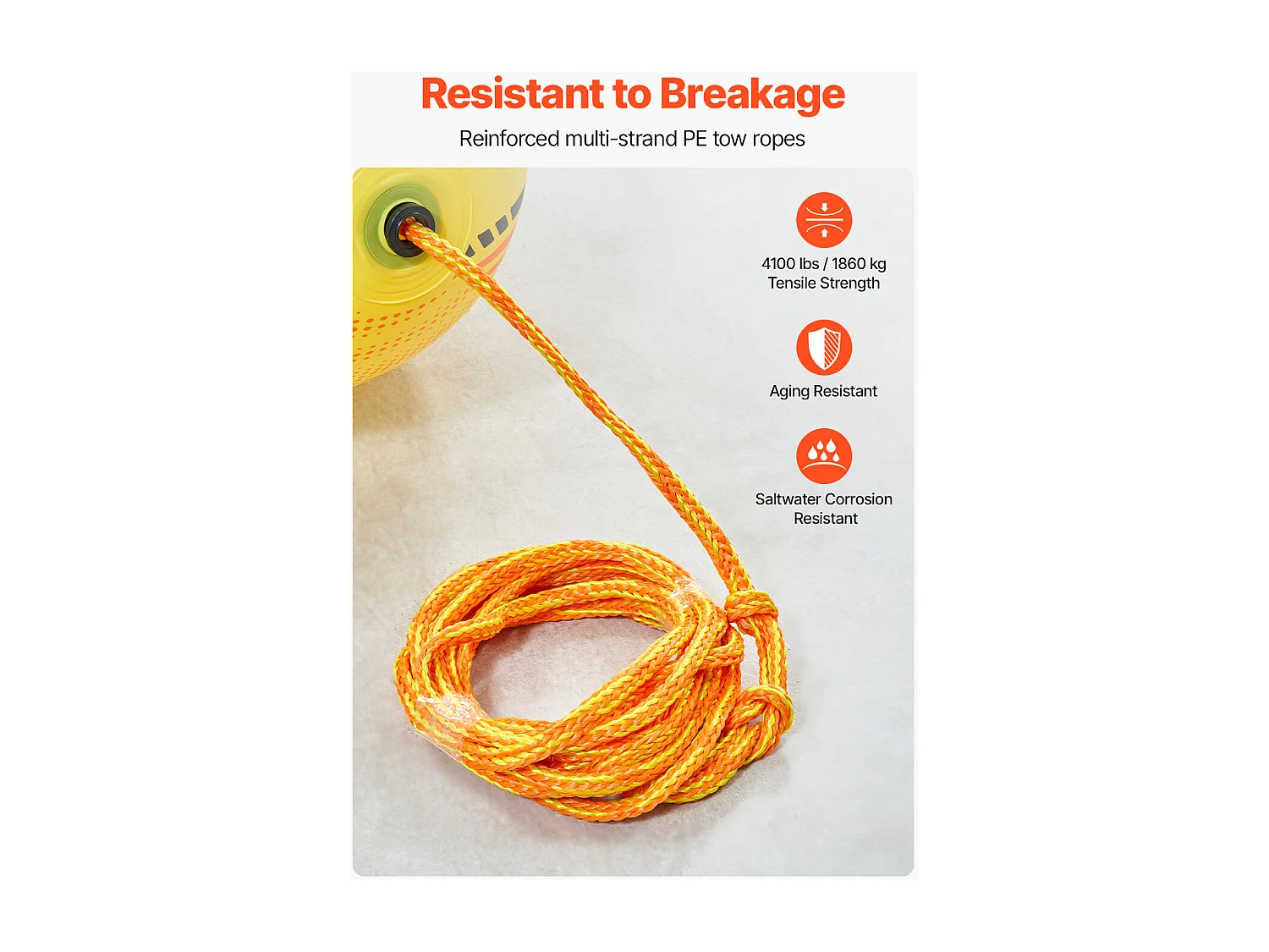 Bouée Tractée de Balle d'Appoint SucceBuy, pour Bateau Gonflable Remorquable en PVC, pour la Navigation de Plaisance