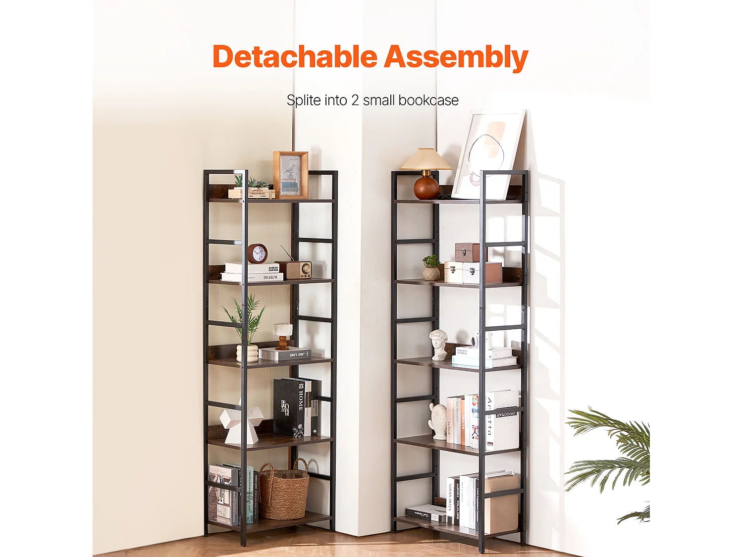 Biblioteca SucceBuy, Rustica in Metallo con 14 Livelli per Salotto, Camera e Ufficio