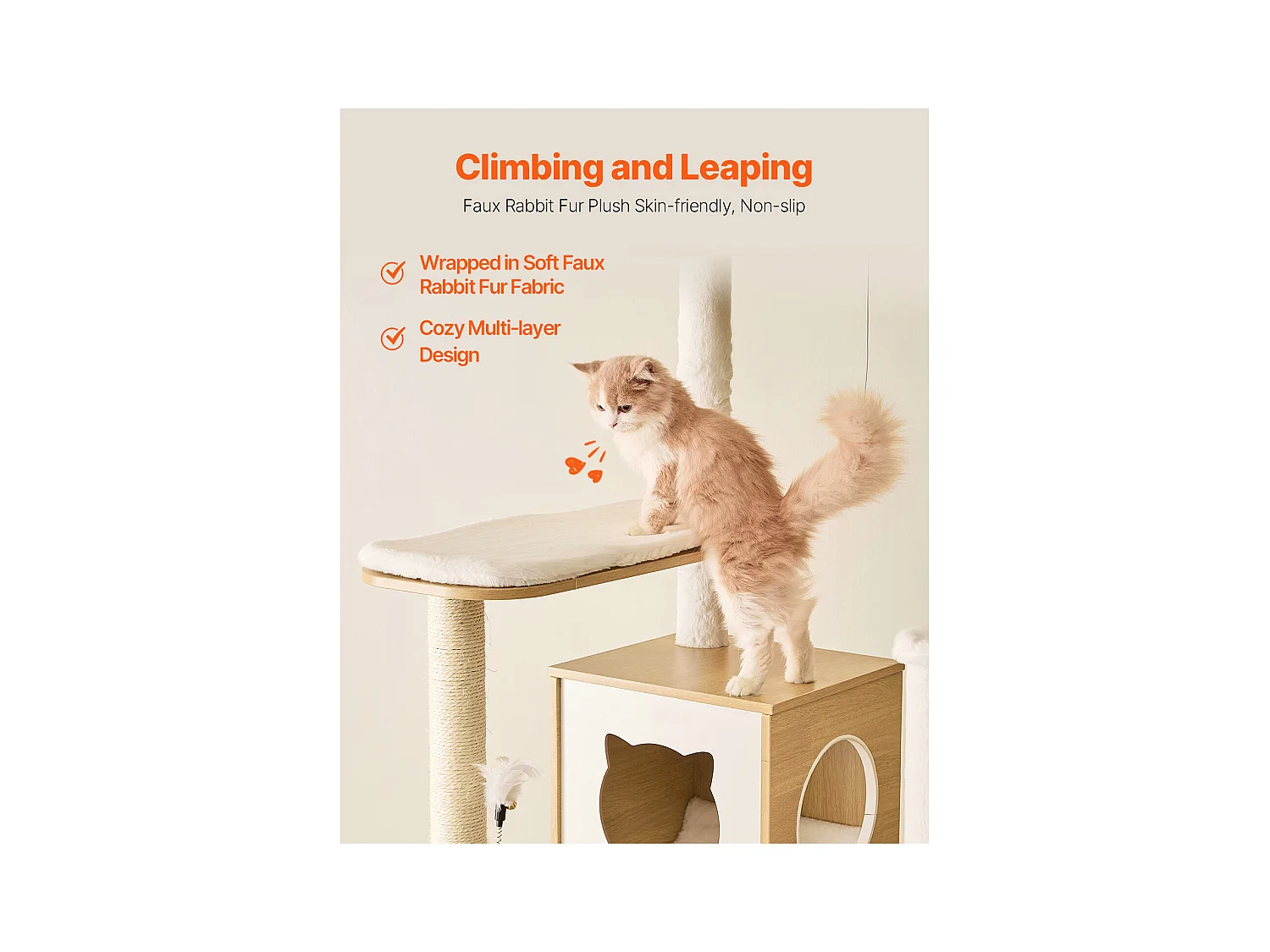 Arbre à Chats, SucceBuy Grand Arbre à Chat, Grande Tour à Plusieurs Niveaux et Condo pour Chats d'Intérieur