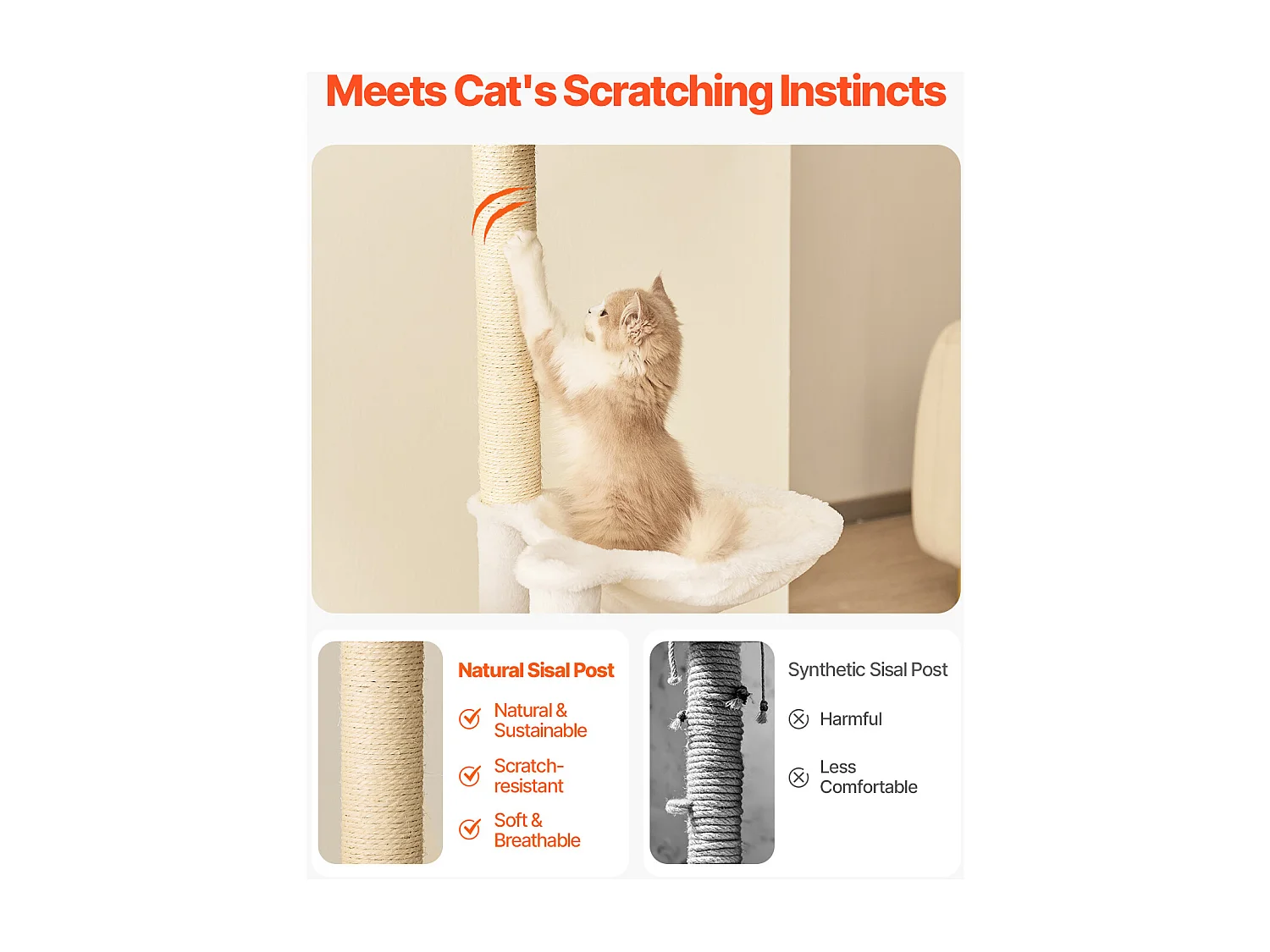 Katzenbaum SucceBuy Großer Katzenbaum, Große Mehrstöckige Spielturm und Condo für Katzen im Innenbereich