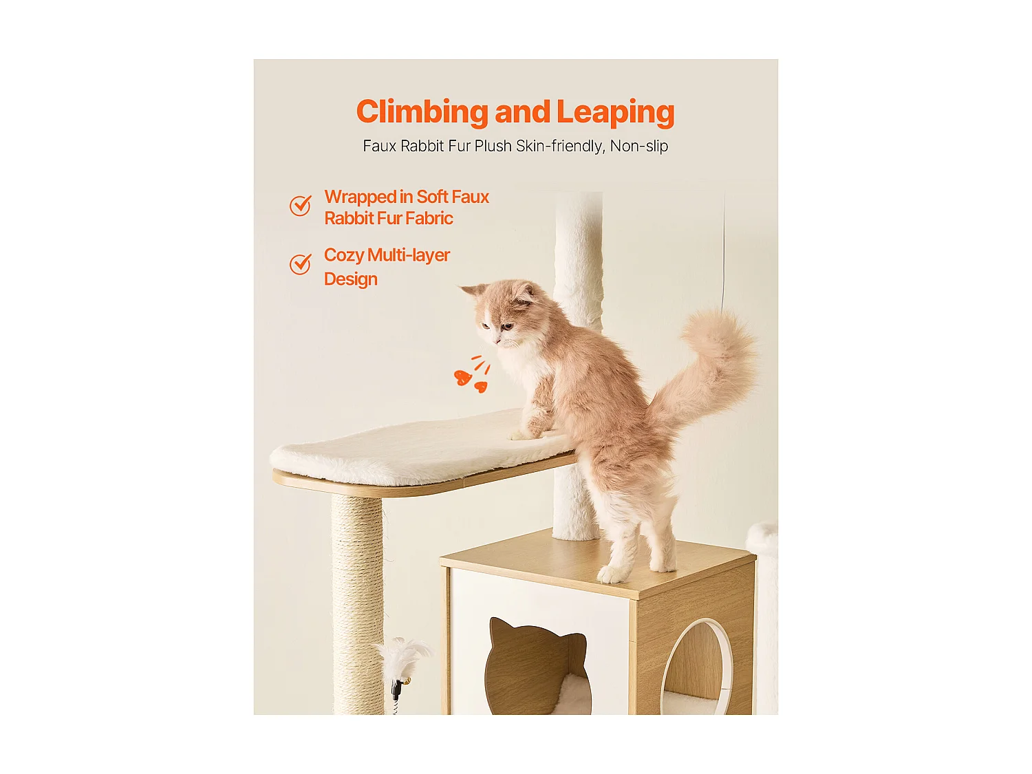 Katzenbaum SucceBuy Großer Katzenbaum, Große Mehrstöckige Spielturm und Condo für Katzen im Innenbereich