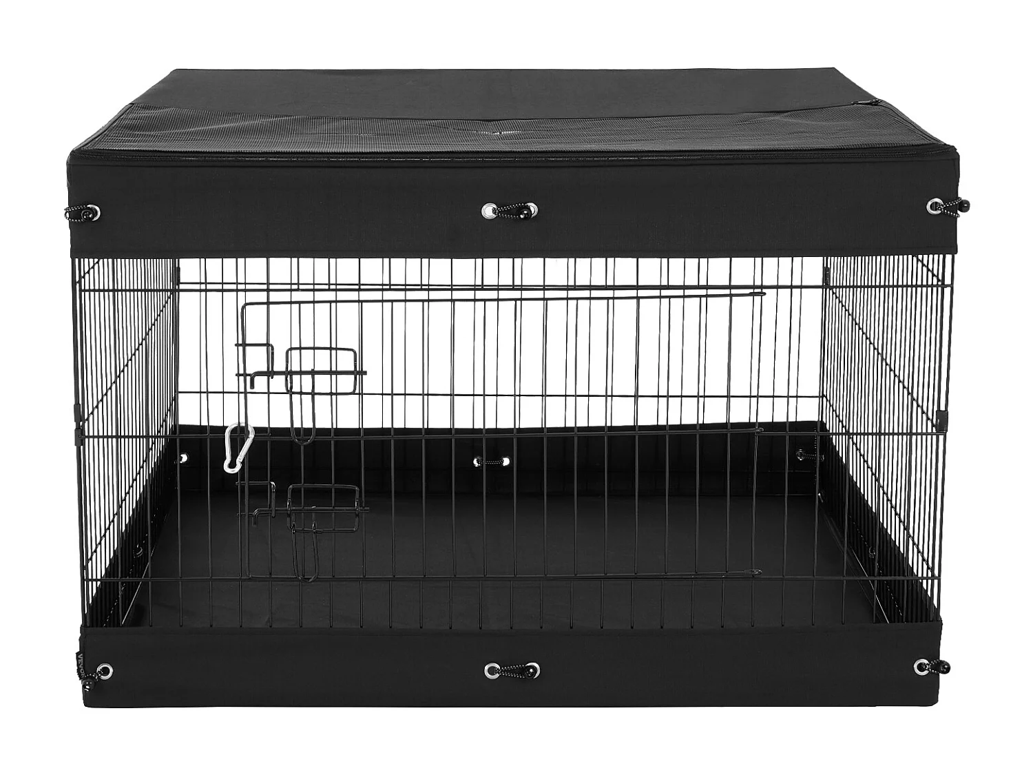 Hondenren SucceBuy, 4 Opvouwbare Metalen Panelen voor de Oefening van de Hond met Onderste Beschermhoes