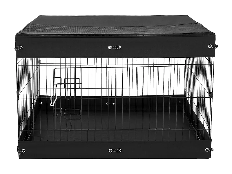 Parque para Perros SucceBuy, 4 Paneles Metálicos Plegables para el Ejercicio del Perro con Cubierta Protectora Inferior