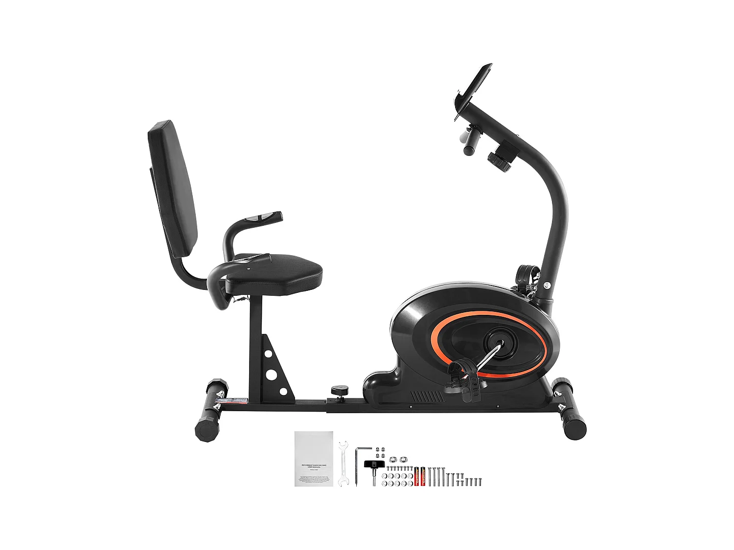 Vélo d'Appartement, SucceBuy Vélo d'Exercice Couché Adulte Senior Fit Vélo Stationnaire à Résistance Magnétique