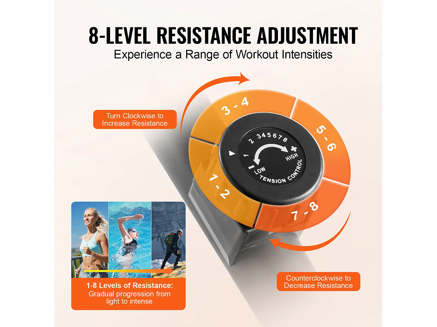 Vélo d'Appartement, SucceBuy Vélo d'Exercice Couché Adulte Senior Fit Vélo Stationnaire à Résistance Magnétique