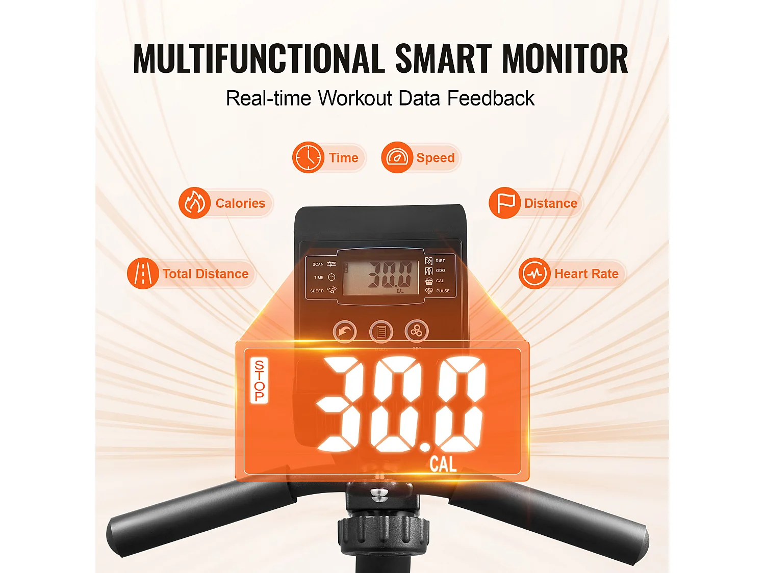 Vélo d'Appartement, SucceBuy Vélo d'Exercice Couché Adulte Senior Fit Vélo Stationnaire à Résistance Magnétique