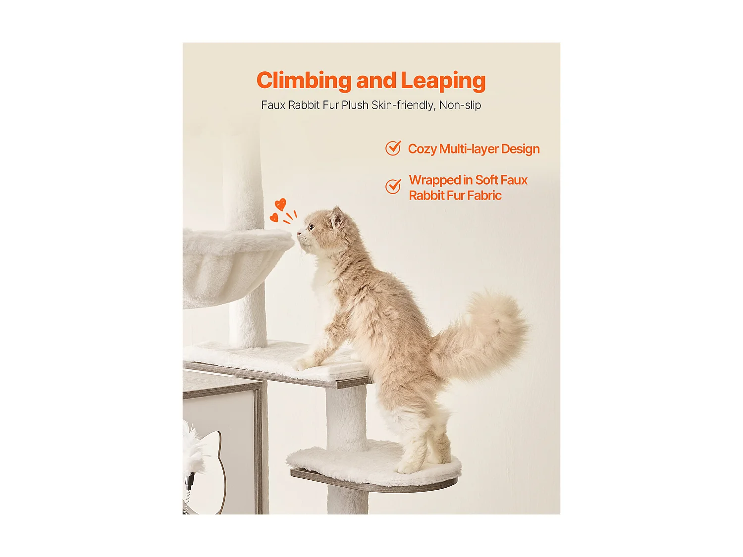 Arbre à Chats, SucceBuy Grand Arbre à Chat, Bac à Litière 2 en 1, Tour de Jeu d'Intérieur pour Chat