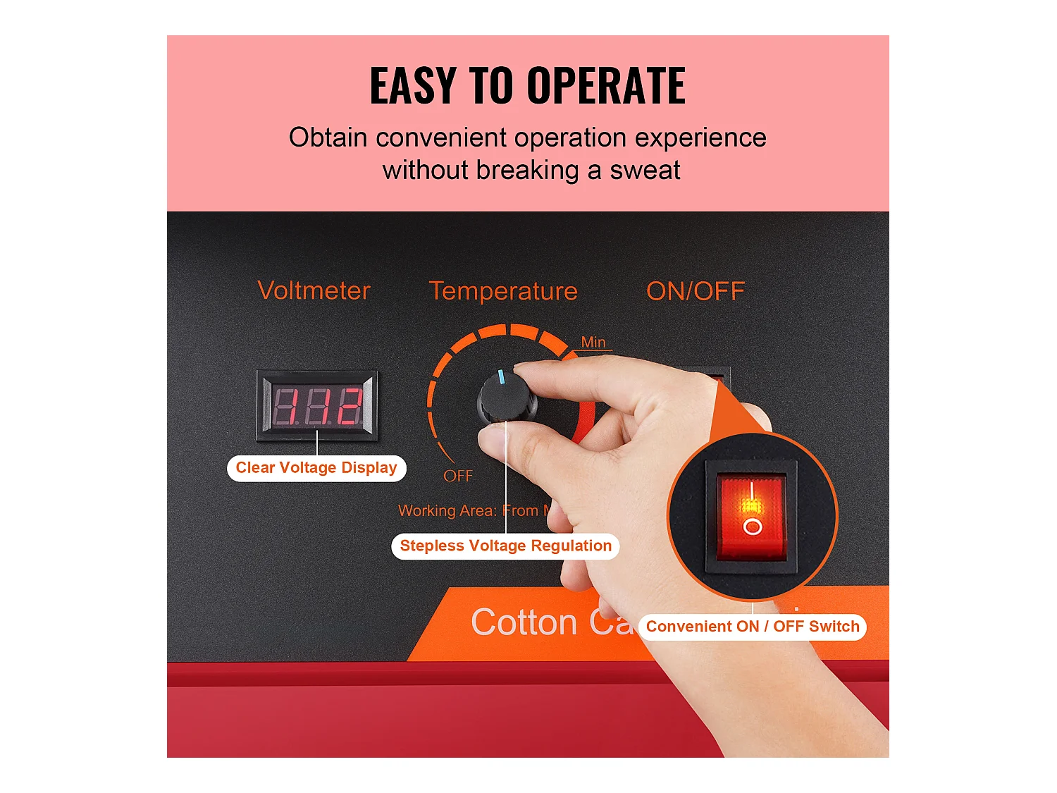 Machine à Barbe à Papa Commerciale SucceBuy, Machine à Barbe à Papa 1000 W, Rouge