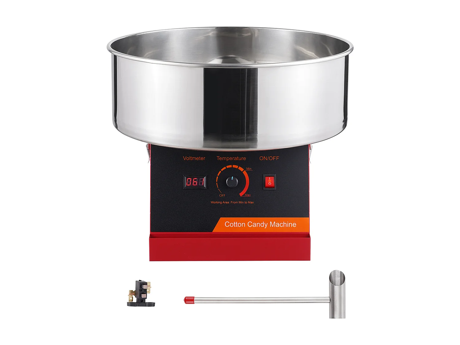 Machine à Barbe à Papa Commerciale SucceBuy, Machine à Barbe à Papa 1000 W, Rouge