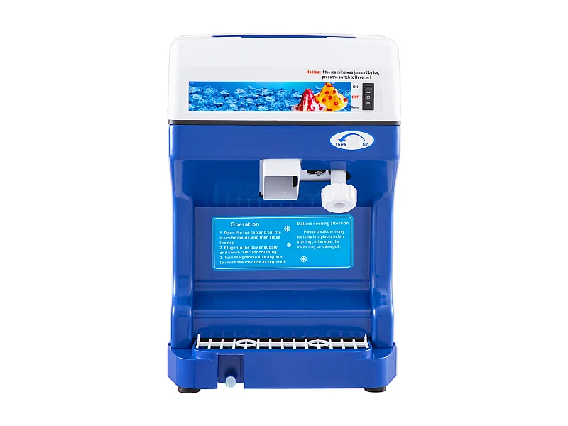 Machine à Glaçons SucceBuy Machine à Cônes de Neige 250 W 265 LBS/H Broyeur à Glace Réglable pour Usage Domestique