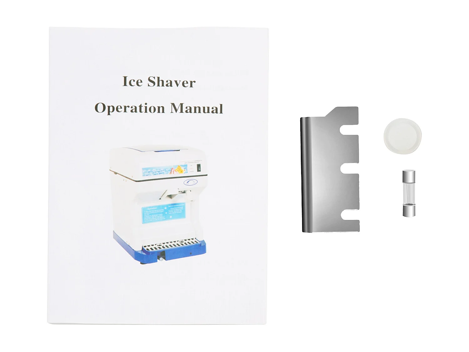 Machine à Glaçons SucceBuy Machine à Cônes de Neige 250 W 265 LBS/H Broyeur à Glace Réglable pour Usage Domestique