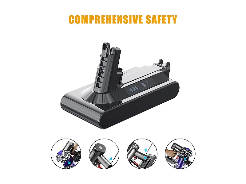 Batterie pour Dyson Aspirateurs V10 SV12, 3900mAh