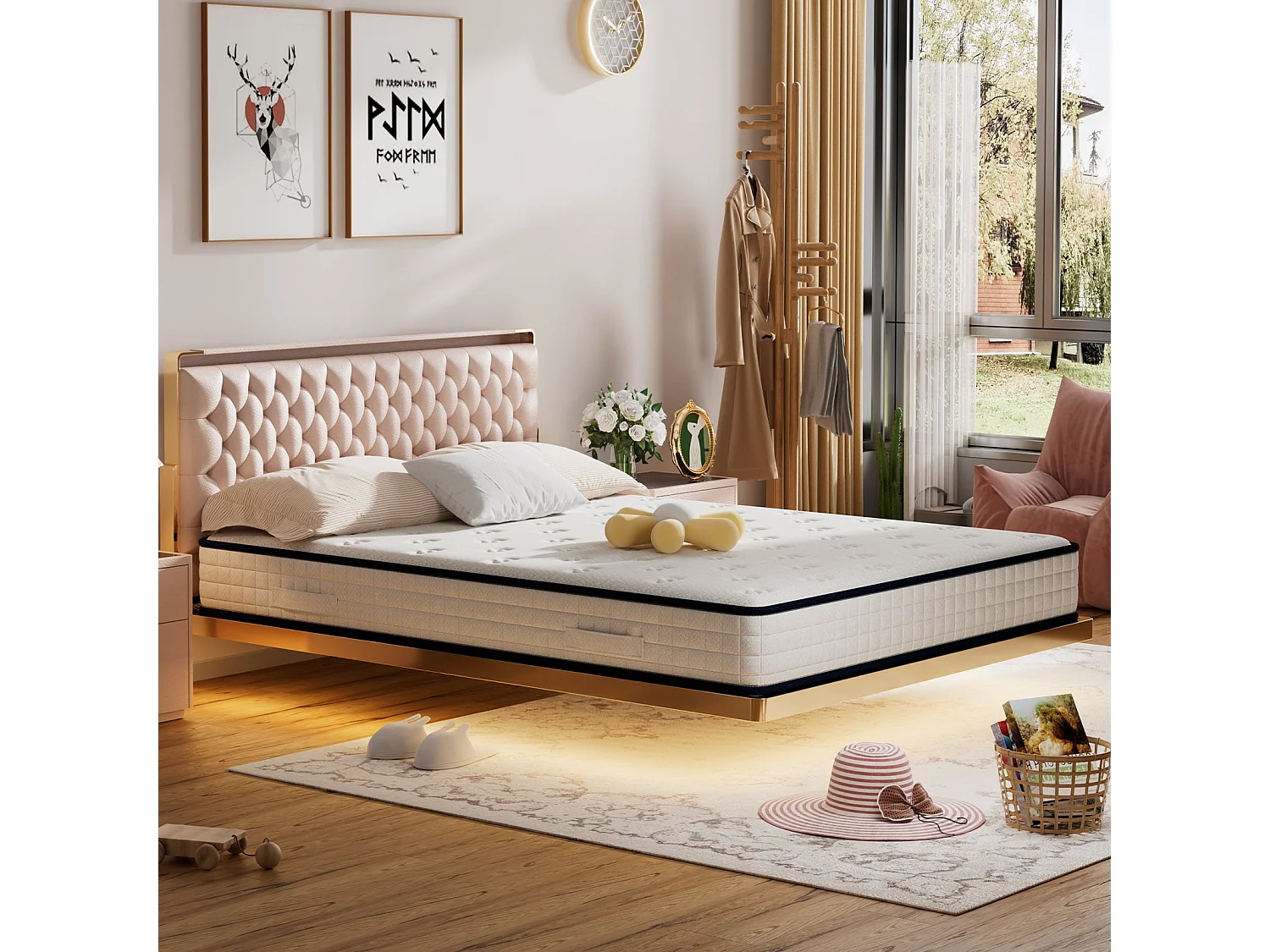 Matelas en mousse 90x200cm, Épaisseur 22 cm