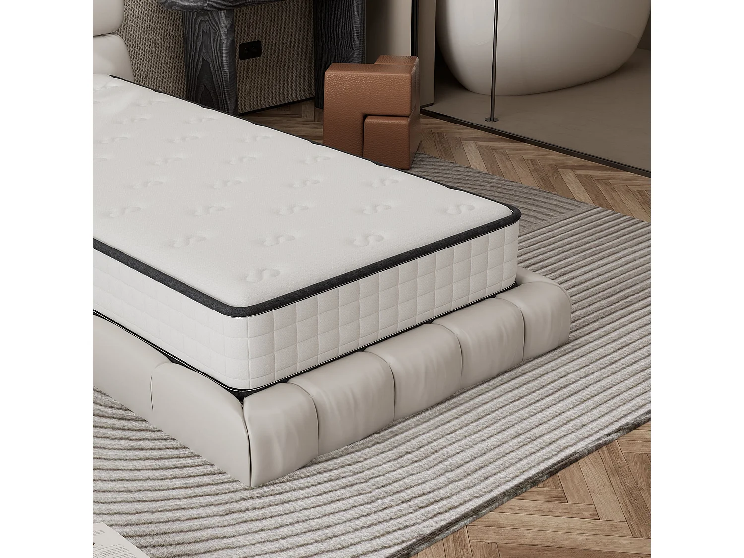 Matelas mousse 90x200cm, mousse Confort ferme Epaisseur 22 cm