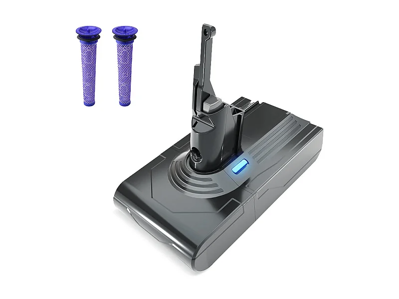 Batterie pour Dyson aspirateurs V8 SV10, avec 2 Filtres