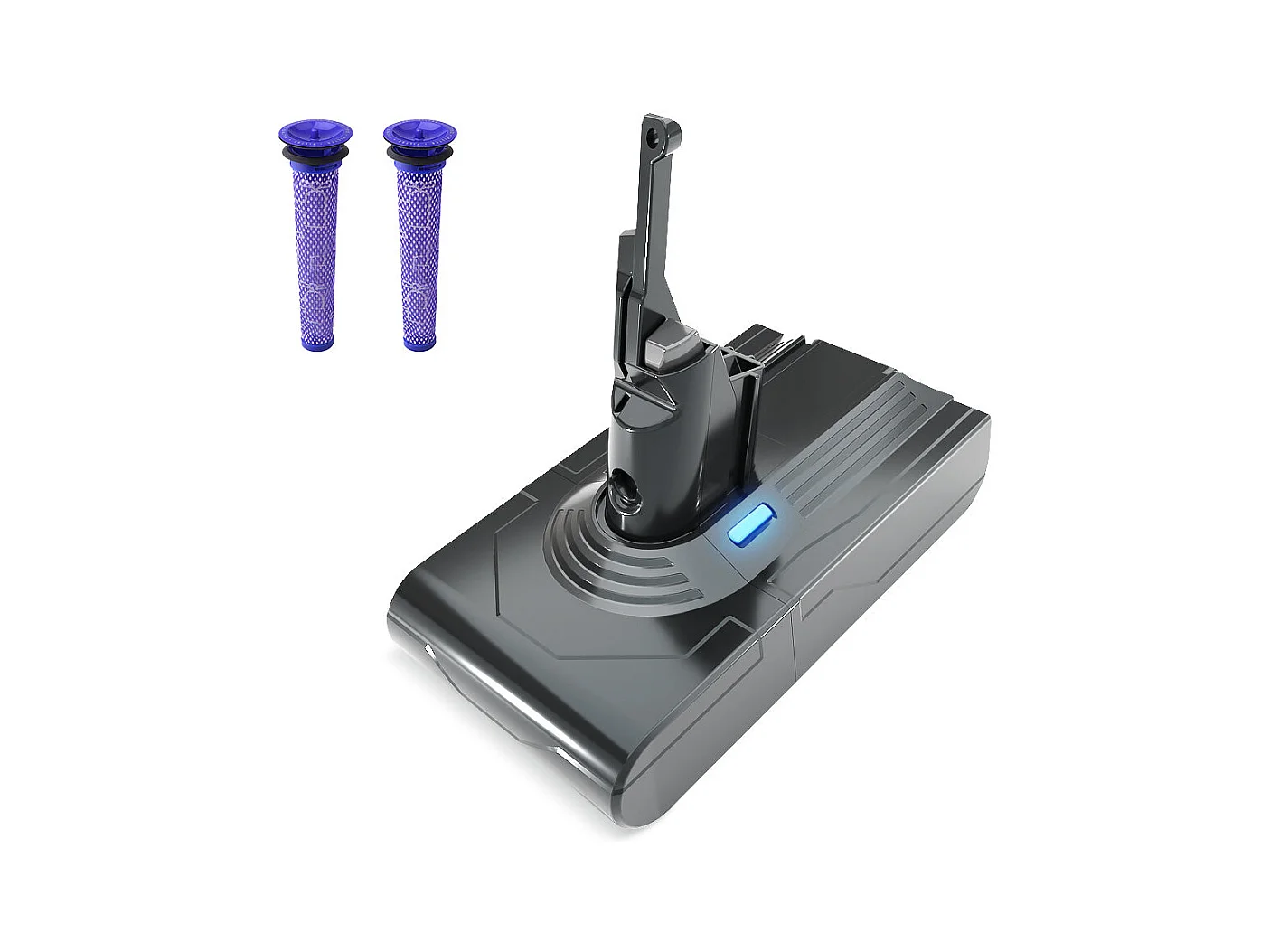 Batterie pour Dyson aspirateurs V8 SV10, avec 2 Filtres
